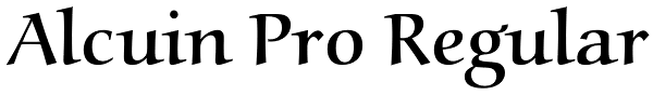 Alcuin Pro Regular Font