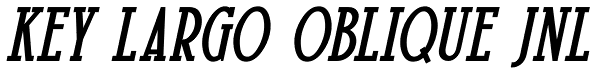 Key Largo Oblique JNL Font