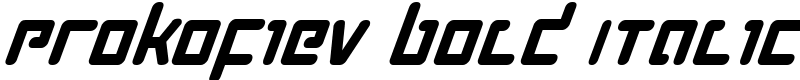 Prokofiev Bold Italic Font