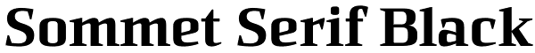 Sommet Serif Black Font