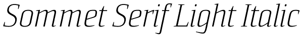 Sommet Serif Light Italic Font