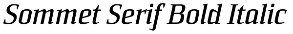 Sommet Serif Bold Italic Font
