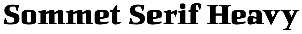 Sommet Serif Heavy Font