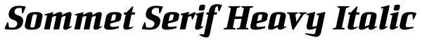 Sommet Serif Heavy Italic Font