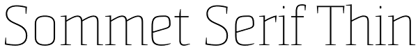 Sommet Serif Thin Font