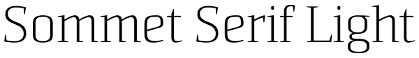Sommet Serif Light Font