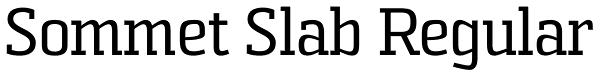 Sommet Slab Regular Font