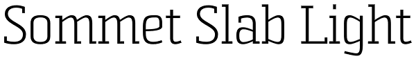 Sommet Slab Light Font