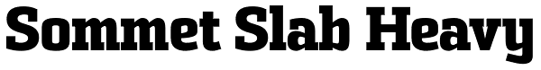 Sommet Slab Heavy Font