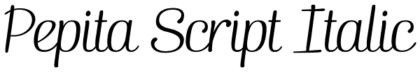 Pepita Script Italic Font