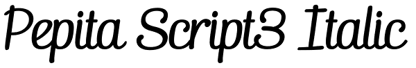 Pepita Script3 Italic Font