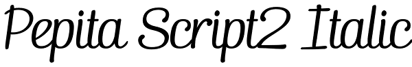 Pepita Script2 Italic Font