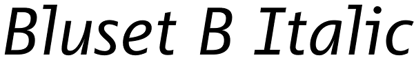 Bluset B Italic Font