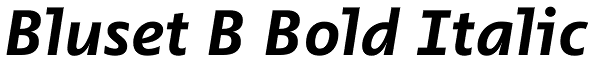 Bluset B Bold Italic Font