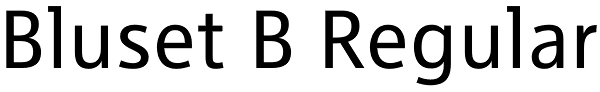 Bluset B Regular Font