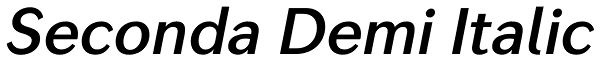 Seconda Demi Italic Font