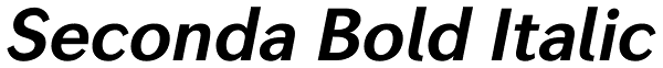 Seconda Bold Italic Font