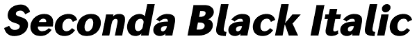 Seconda Black Italic Font