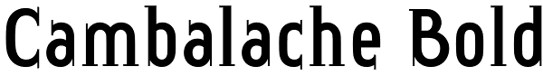 Cambalache Bold Font