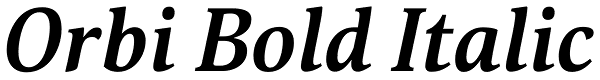 Orbi Bold Italic Font