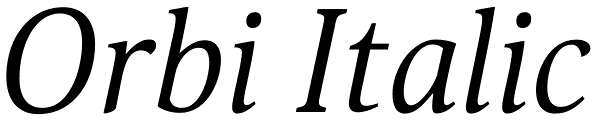 Orbi Italic Font