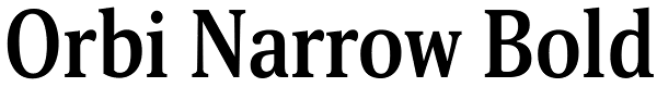 Orbi Narrow Bold Font