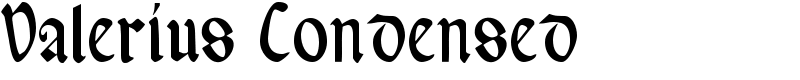 Valerius Condensed Font