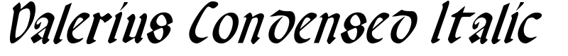 Valerius Condensed Italic Font
