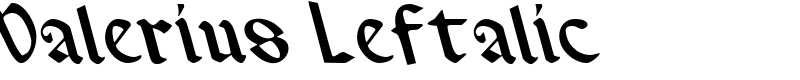 Valerius Leftalic Font