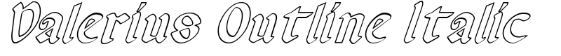 Valerius Outline Italic Font