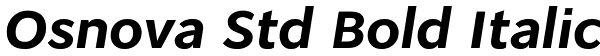 Osnova Std Bold Italic Font