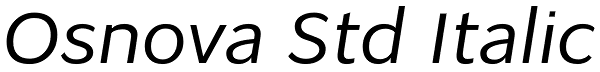 Osnova Std Italic Font