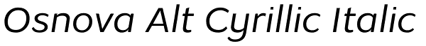 Osnova Alt Cyrillic Italic Font