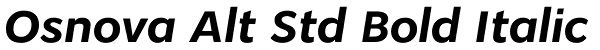 Osnova Alt Std Bold Italic Font