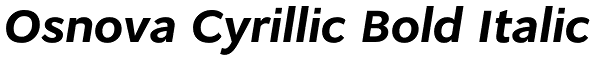 Osnova Cyrillic Bold Italic Font