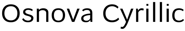 Osnova Cyrillic Font