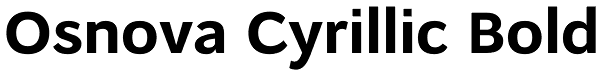 Osnova Cyrillic Bold Font