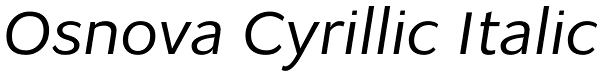 Osnova Cyrillic Italic Font