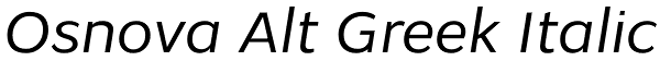 Osnova Alt Greek Italic Font