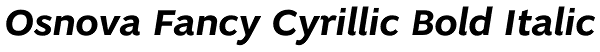 Osnova Fancy Cyrillic Bold Italic Font