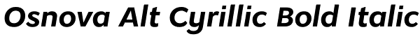 Osnova Alt Cyrillic Bold Italic Font