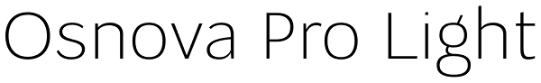 Osnova Pro Light Font