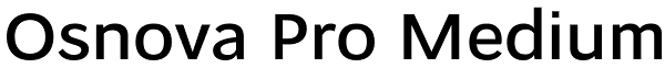 Osnova Pro Medium Font