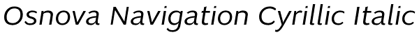 Osnova Navigation Cyrillic Italic Font