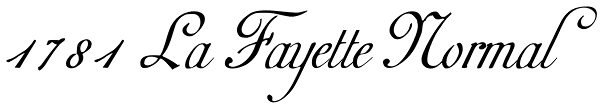 1781 La Fayette Normal Font