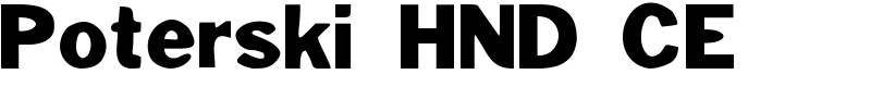 Poterski HND CE Font