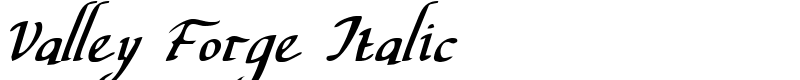 Valley Forge Italic Font