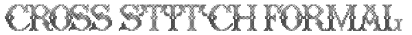 Cross Stitch Formal Font