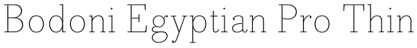 Bodoni Egyptian Pro Thin Font