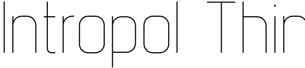 Intropol Thin Font